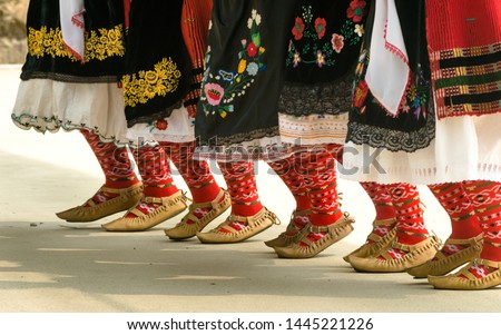 Similar – Image, Stock Photo Ensemble of feet and hands: expression of relaxation and boredom