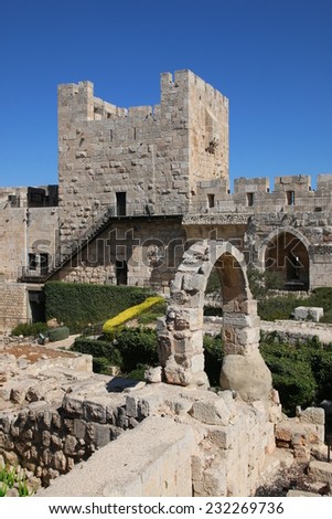 The Tower Of David in Jerusalem, Israel.
