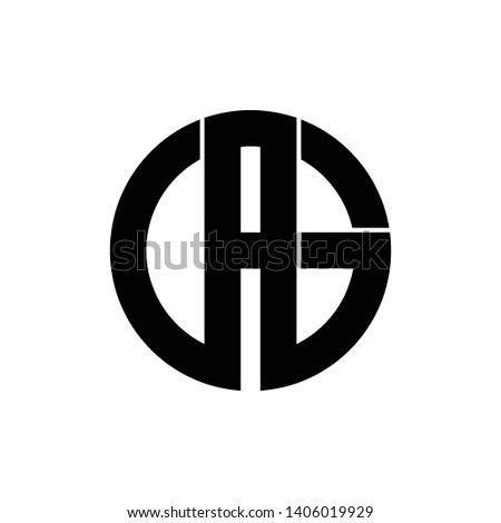 Letter CAG circle logo design vector