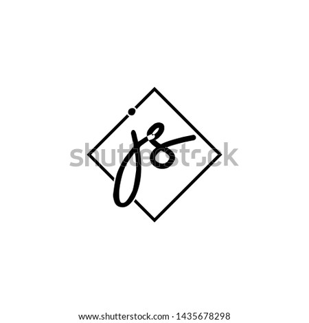 Letter JS simple logo design vector