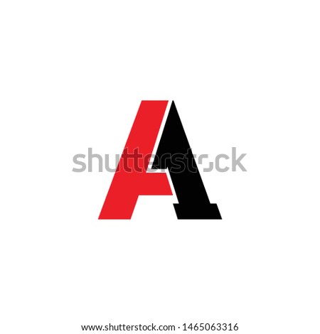 A1 simple logo icon design vector