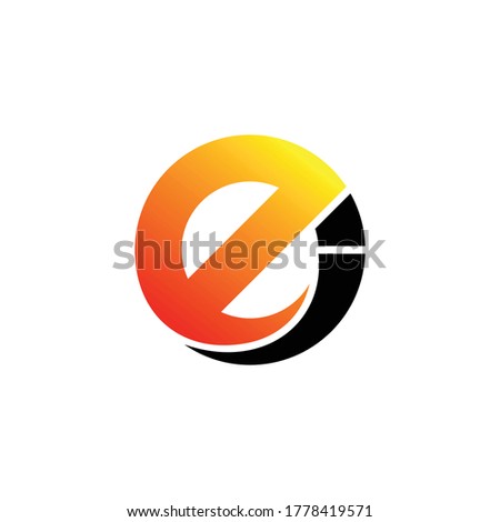 Letter EI simple logo icon design vector Imagine de stoc © 