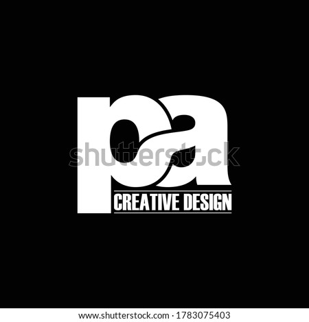 Simple letter pa logo design vector