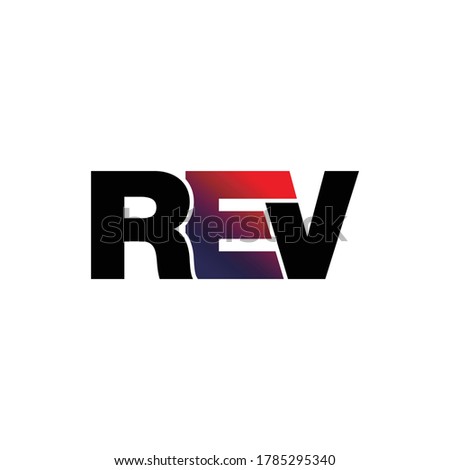 Letter REV logo design vector