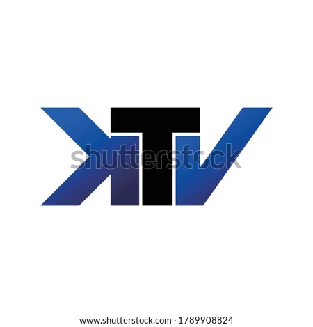 KTV letter monogram logo design vector