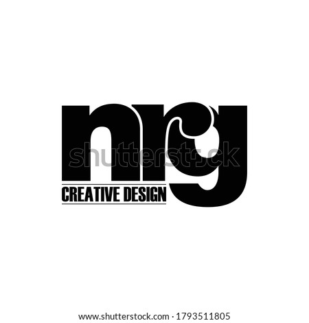 Letter NRG simple logo design vector