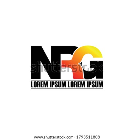 Letter NRG simple logo design vector