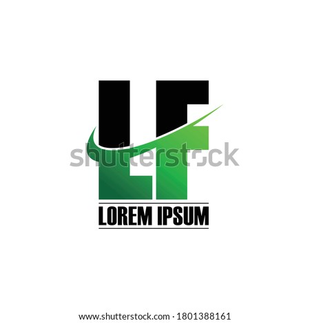 Letter LF simple monogram logo design vector Stock fotó © 