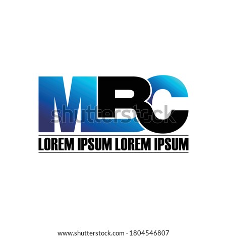 Letter MRC simple monogram logo design