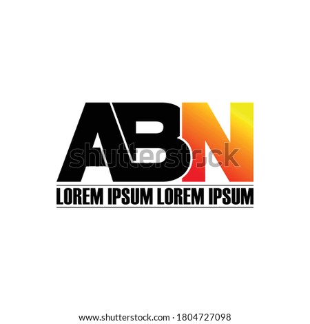 ABN letter monogram logo design vector