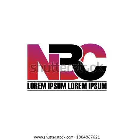 NBC letter monogram logo design vector
