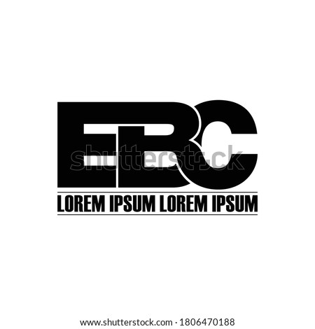 Letter EBC monogram logo design vector