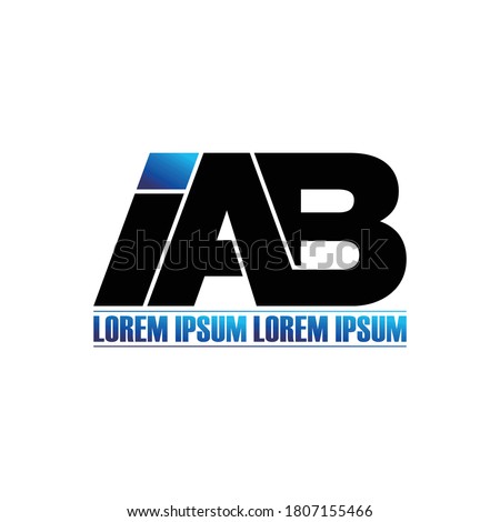 IAB letter monogram logo design vector