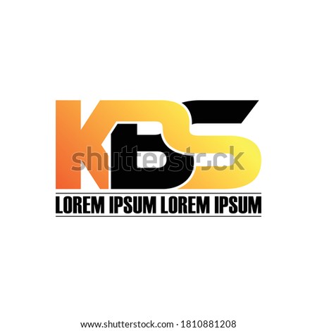 KBS letter monogram logo design vector