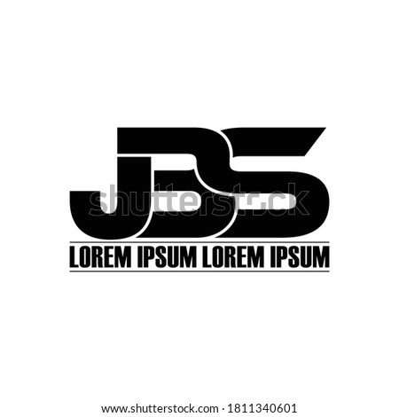 JBS letter monogram logo design vector