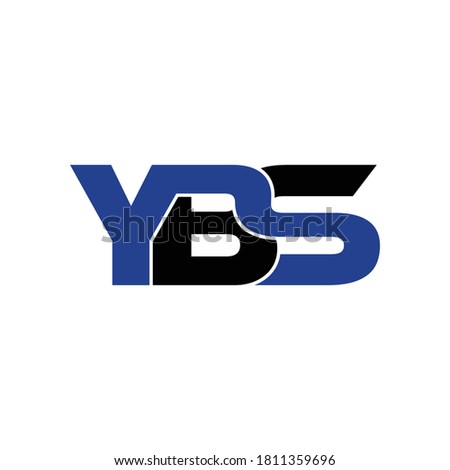 YBS letter monogram logo design vector