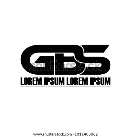 GBS letter monogram logo design vector