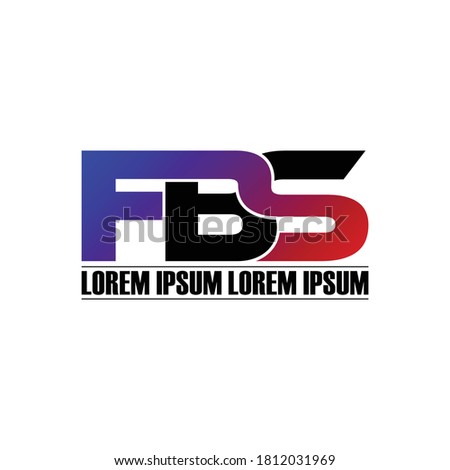 FBS letter monogram logo design vector