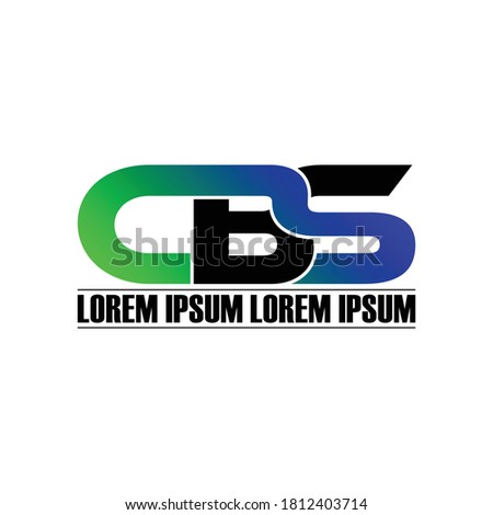 CBS letter monogram logo design vector