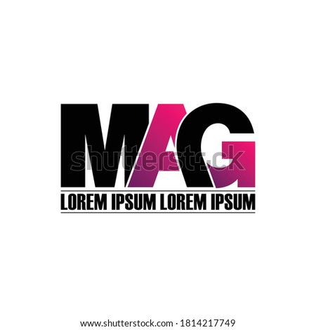 MAG letter monogram logo design vector