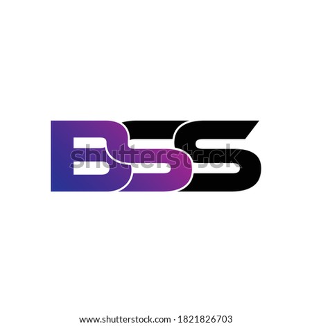 BSS letter monogram logo design vector