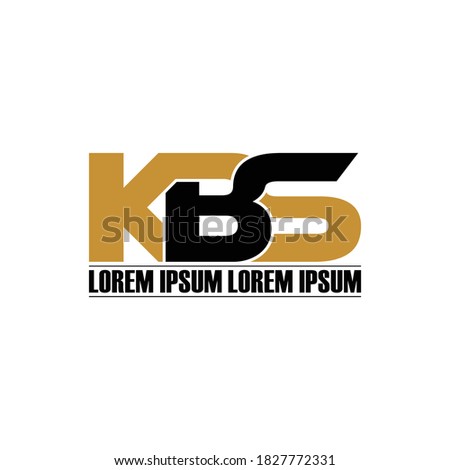 KBS letter monogram logo design vector