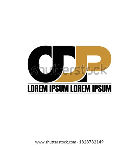 ODP letter monogram logo design vector
