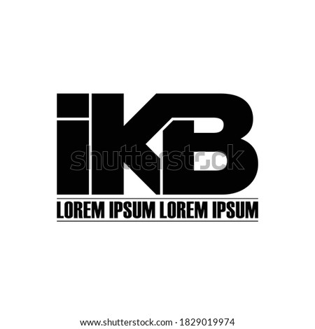 IKB letter monogram logo design vector