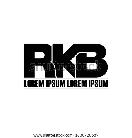 RKB letter monogram logo design vector