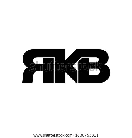 RKB letter monogram logo design vector