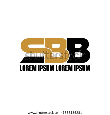 SBB letter monogram logo design vector