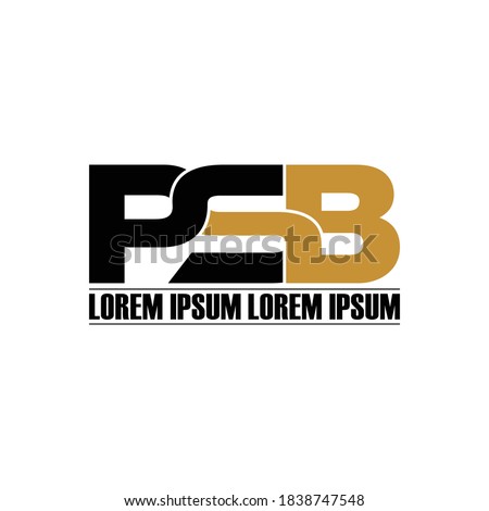 PSB letter monogram logo design vector