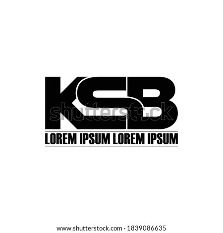 KSB letter monogram logo design vector