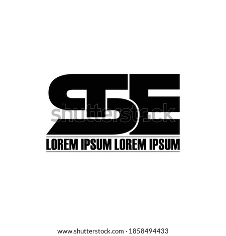 STE letter monogram logo design vector