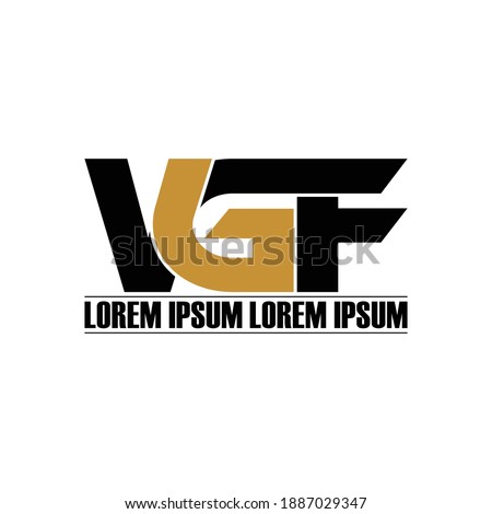 VGF letter monogram logo design vector