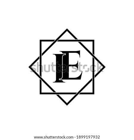 Letter IE luxury logo design vector