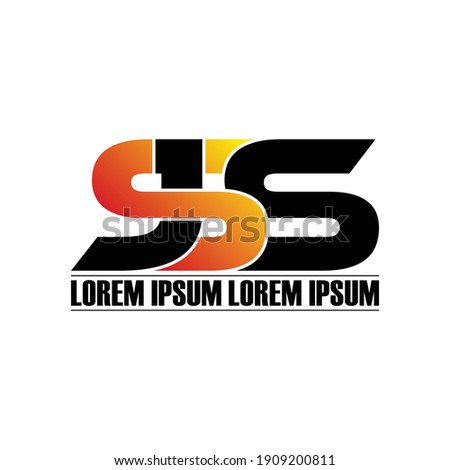 JSS letter monogram logo design vector