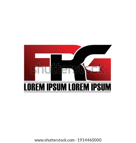 FRG letter monogram logo design vector