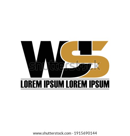 WSJ letter monogram logo design vector