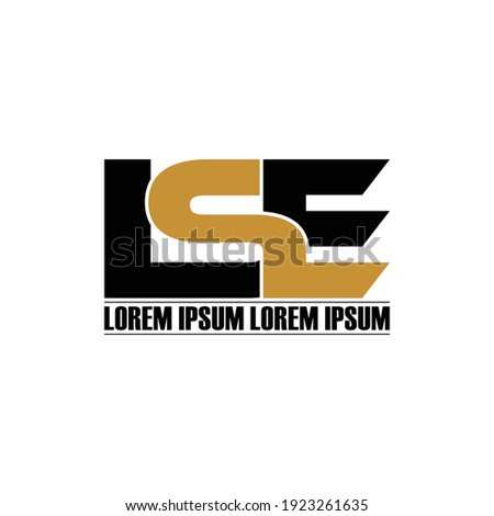 LSE letter monogram logo design vector