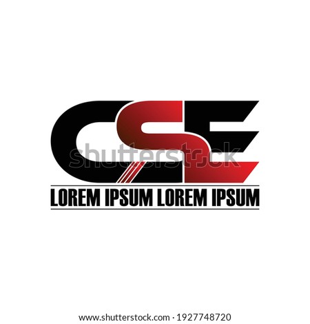 CSE letter monogram logo design vector