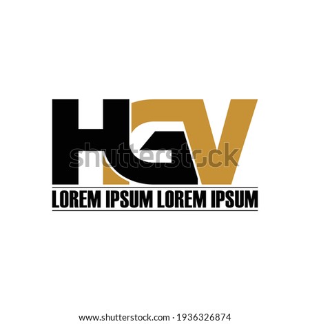 HGV letter monogram logo design vector