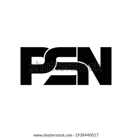 PSN letter monogram logo design vector