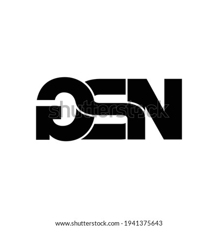 GSN letter monogram logo design vector