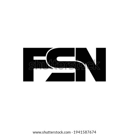 FSN letter monogram logo design vector