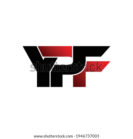 YPF letter monogram logo design vector