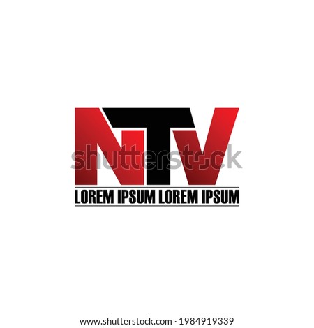 NTV letter monogram logo design vector