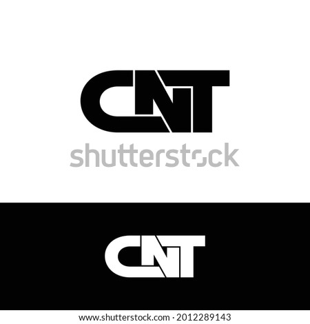 CNT letter monogram logo design vector