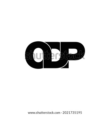ODP letter monogram logo design vector