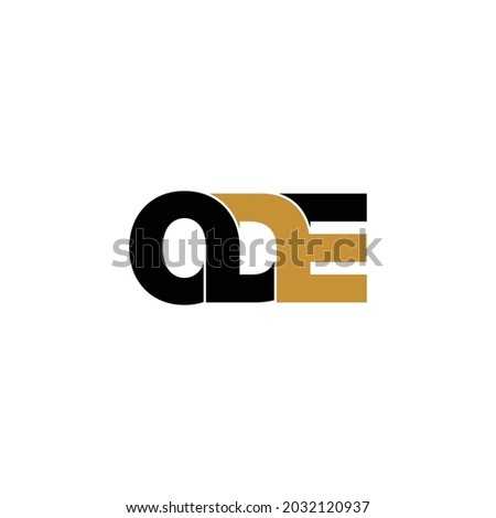ODE letter monogram logo design vector